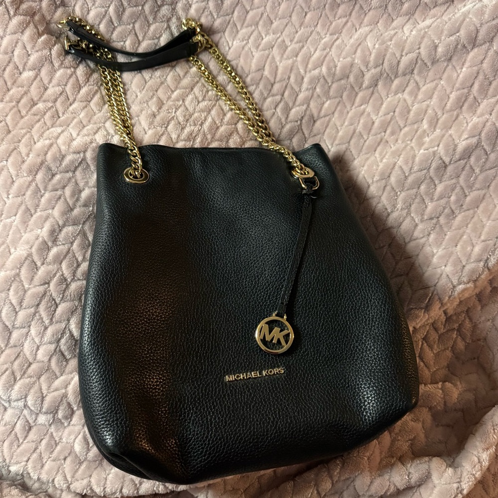Michael Kors black and gold purse